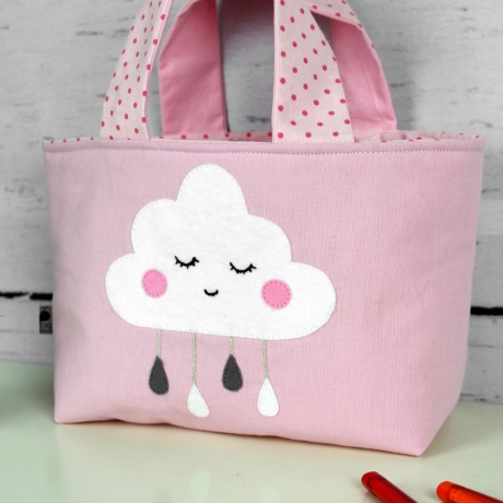 Kindertasche ~ Wölkchen | Wendetasche | Personalisiert