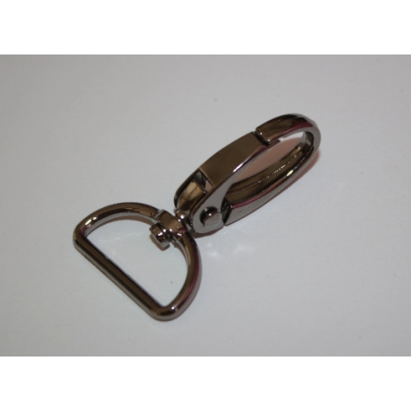 2x Karabinerhaken 25 mm schwarz-silber Taschenkarabiner