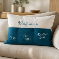 Kissen mit Taschen , DekoKissen, Geschenkidee - Wohlfühloase