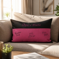 Kissen mit Taschen , DekoKissen, Geschenkidee - Opa‘s Platz