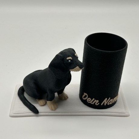 Stiftehalter Einschulung personalisiert Tiermotiv, Stifthalter