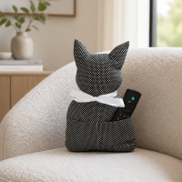 KatzenKissen mit Taschen,DekoKissen,Geschenkidee - schwarz