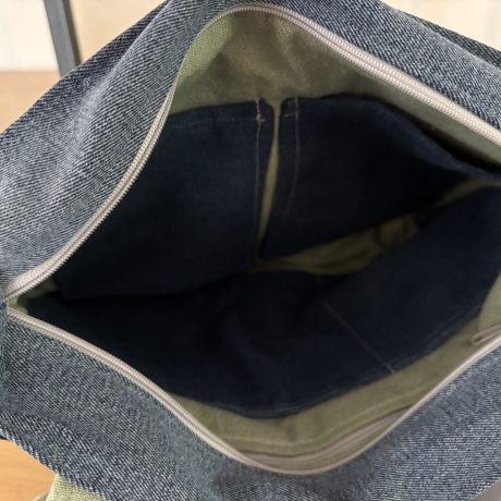 Handtasche aus Jeans Hosenteil ( Upcycling) - 12 - 