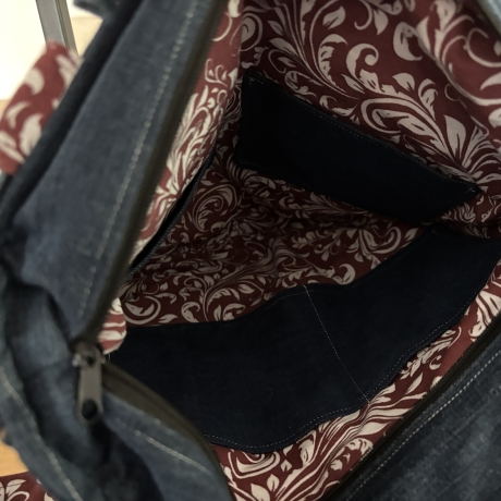 Handtasche aus Jeans Hosenteil ( Upcycling) -6-