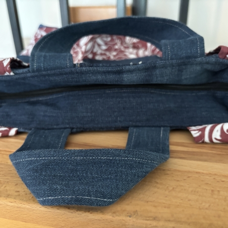 Handtasche aus Jeans Hosenteil ( Upcycling) -6-