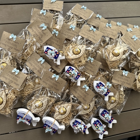 ✨ Fisch zur Taufe – personalisiert & mit Rocher gefüllt ✨