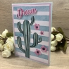 Karte - Dream - großer Kaktus - rosa Blüten 