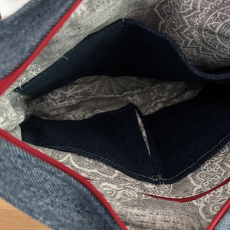 Handtasche aus Jeans Hosenteil ( Upcycling) - 7 - 