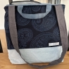 Einzigartige Handtasche aus Jeans und Baumwolle 18 upcycling