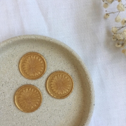 sunflower • 3 Brief-Siegel Wachssiegel • gelb Blume