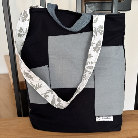Einzigartige Handtasche aus Jeans und Baumwolle 17 upcycling