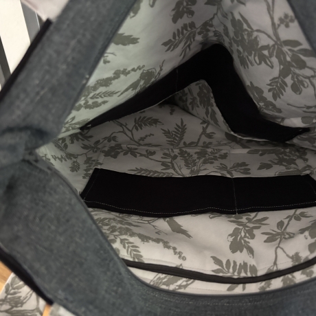 Einzigartige Handtasche aus Jeans und Baumwolle 17 upcycling
