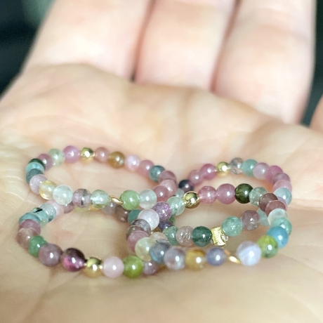 Ring Turmalin Perlen Meditationsring edles Geschenk für sie