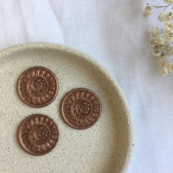 3 Wachssiegel Briefsiegel • Sonne und Mond • kupfer Vintage