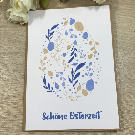 Karte - Osterkarte - Grußkarte Schöne Osterzeit