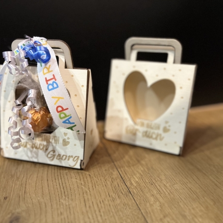 Geschenktasche Holz „Geburtstag“ | nachhaltig | personal
