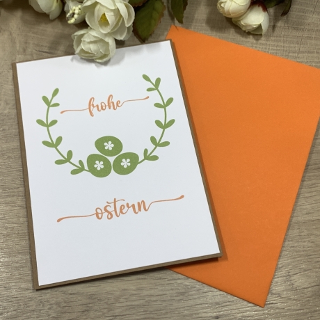 Karte - Osterkarte - Grußkarte Frohe Ostern