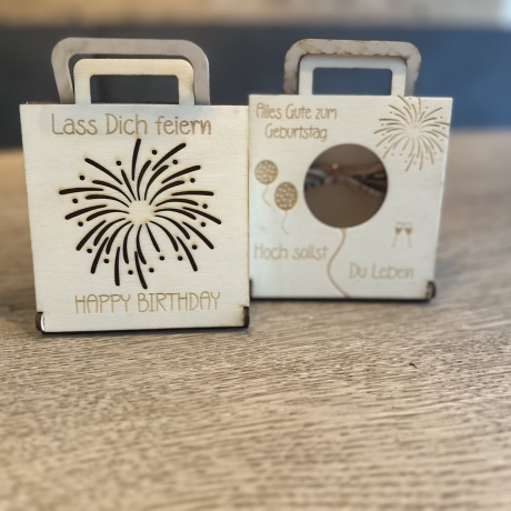 Geschenktasche Holz „Geburtstag“ | nachhaltig | personal