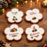 4er   Korkuntersetzer Set  ⌀ 10cm - Weihnachten
