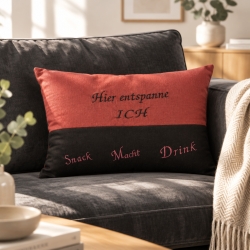 Kissen mit Taschen,DekoKissen,Geschenkidee - Hier entspanne ICH 