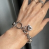 Armband Edelstahl Schloß Schlüssel wasserfest