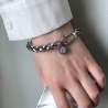 Armband Edelstahl silber Statement wasserfest