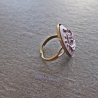 Ring Fingerring Damenring lila bronzefarben Blume