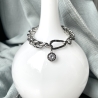 Armband Edelstahl silber Statement wasserfest