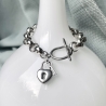 Armband Edelstahl Schloß Schlüssel wasserfest