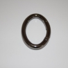 2x Karabiner schwarz-silber ovale Form Ellipse Oval-Ring RE