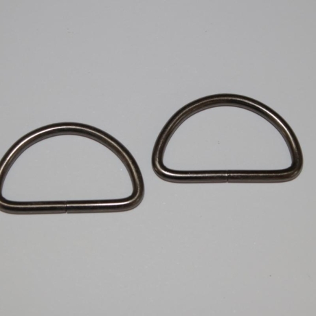 4x D-Ringe 30 mm schwarz-silber D-Ring 3 mm Stärke