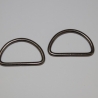 4x D-Ringe 30 mm schwarz-silber D-Ring 3 mm Stärke