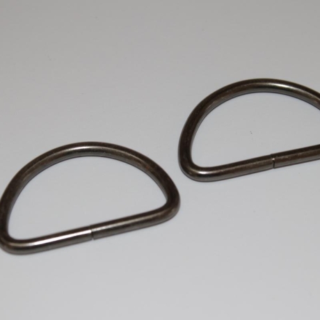 D-Ringe 30 mm schwarz-silber 2 Stück D-Ring 3 mm Stärke