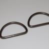 4x D-Ringe 30 mm schwarz-silber D-Ring 3 mm Stärke