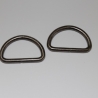 4x D-Ringe 30 mm schwarz-silber 4 Stück D-Ring  LETZTEN