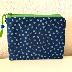 Kleines Täschchen Mäppchen 16x12 cm Anker Blau grün