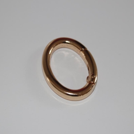 2x Karabiner ovale Form GOLD Ellipse Oval-Ring oval