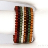 Miyuki-Delica-Glasperlen-Bandring in Oliv- und Braun-Nuancen