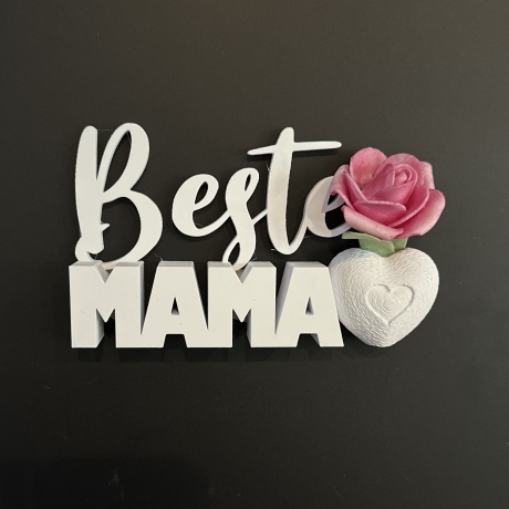 Beste Mama ❤️ Deko mit Herz aus 3D Druck