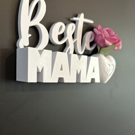 Beste Mama ❤️ Deko mit Herz aus 3D Druck