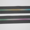 Reißverschluss dunkelgrau mit bunter Spirale 5 mm & Zipper RESTm
