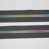 Reißverschluss dunkelgrau mit bunter Spirale 5 mm & Zipper RESTm
