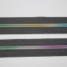 Reißverschluss dunkelgrau mit bunter Spirale 5 mm & Zipper RESTm
