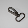 2x Karabinerhaken 25 mm schwarz-silber leicht