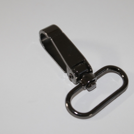 2x Karabinerhaken 30 mm schwarz-silber Karabiner für Taschen