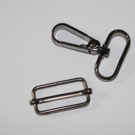 2x Schieber 30 mm schwarz-silber Versteller beweglich