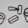 4x D-Ringe 30 mm schwarz-silber 4 Stück D-Ring  LETZTEN