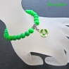 Kinder Armband Perlen grün Blume Mädchen Kinderarmband