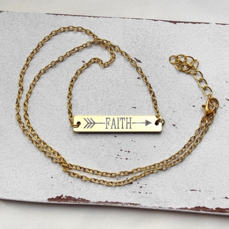 Faith • Halskette gold | Halsschmuck | Kette | Pfeil | Boho
