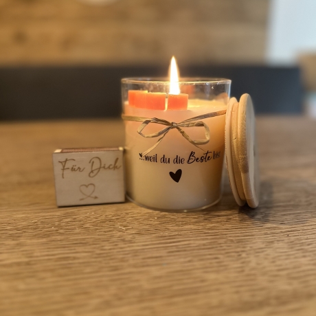 Kerze mit versteckter Botschaft-Geschenk für besondere Menschen 